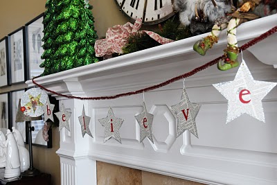 believe book page banner on white flreplace mantle