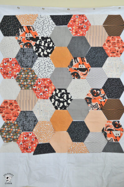 layout for half hexagons on white design wall