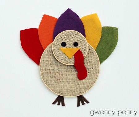 Turkey Embroidery Hoop Art