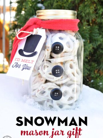 snowman mason jar